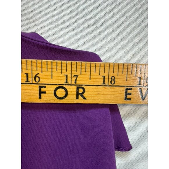 Ann Taylor Loft Ruffle Back Shift Dress Sleeveless Summer Purple Women's Size XS - Picture 5 of 8